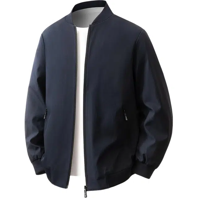 红豆 经典挺阔有型立领工装风拉链茄克衫通勤纯色简约百搭休闲外套夹克 男款