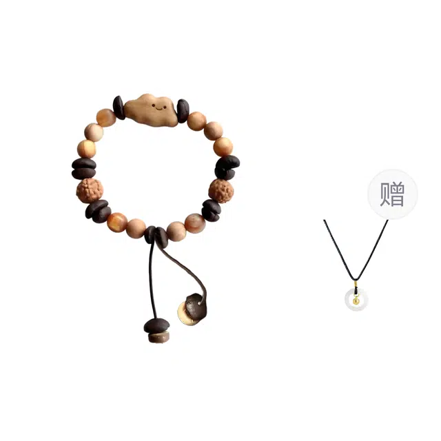 絮物 国潮小众新中式设计感个性时尚百搭轻奢高级感掌心禅意念珠文玩新宠出街#好运 菩提根 手串 男女同款情侣款