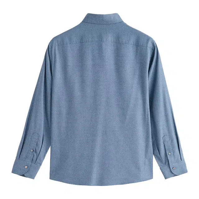 丹宁哲学 高端桑蚕丝棉混纺提花面料长袖休闲风衬衫 男款