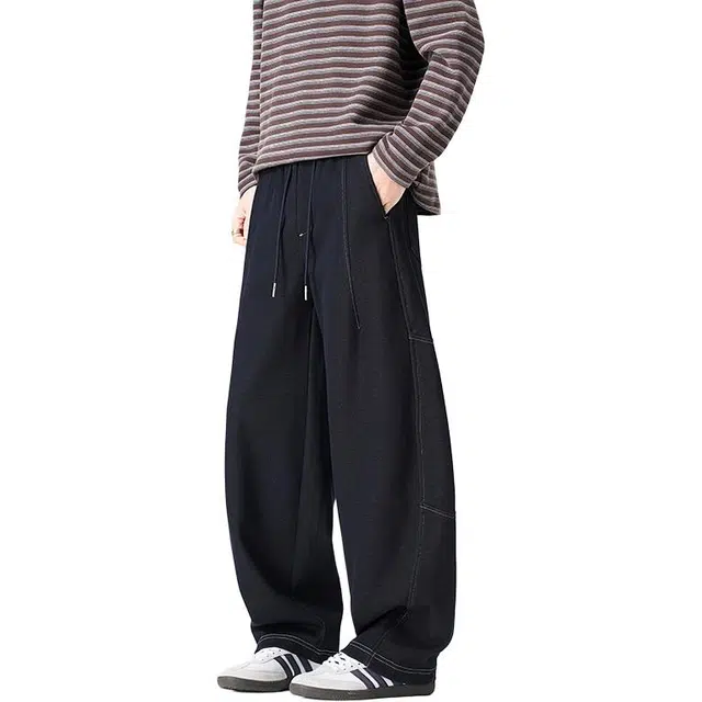 协协乐 大弯刀废土风丹宁原牛美式复古做旧水洗潮牌春秋季宽松阔腿拖地裤青少年百搭休闲长裤牛仔裤 男款