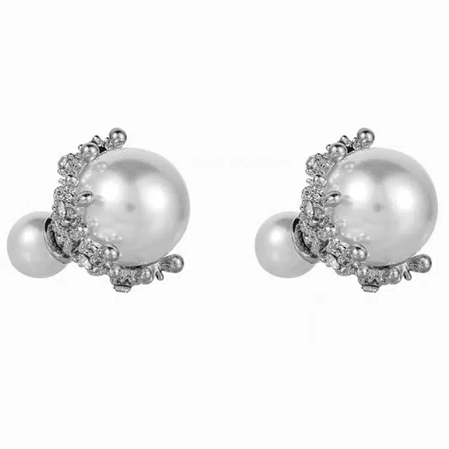 澜耀 珠冕晨露  轻奢高级感小众设计气质耳饰 铜合金 耳环 女款