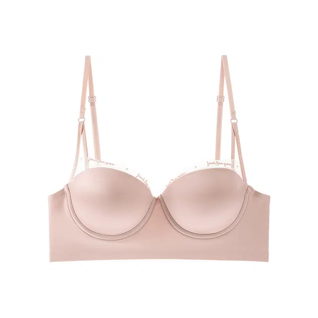 内在密码 半杯内衣女小胸聚拢显大收副乳防下垂性感二分之一杯缎面无痕文胸 女款