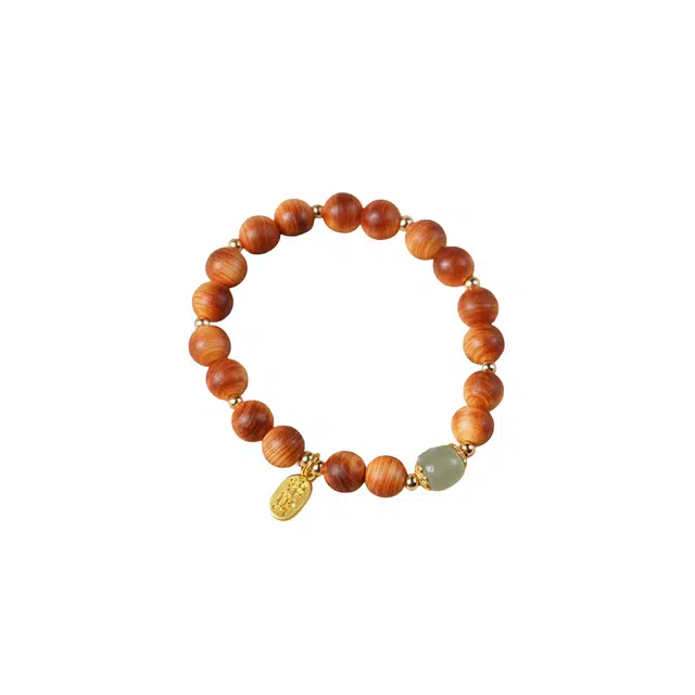 【招财纳福】 琢玉居 陈化高油料福牌佛珠念珠#好运 崖柏 手串 女款