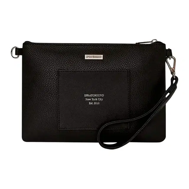 SPRAYGROUND Classic Solid PVC Clutch Black