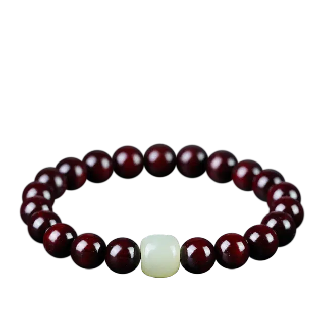 芳缘小傅 正宗收藏级文玩佛珠 新中式复古气质盘玩串珠念珠本命年蛇年简约时尚国潮新中式 #好运 紫檀属 手串 男女同款情侣款