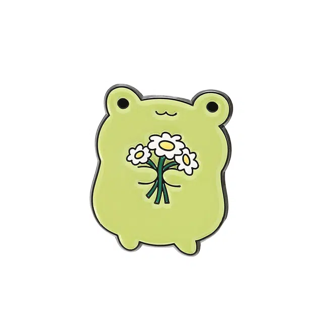 如花梦 可爱满分 青蛙兔子卡通动物包包衣服百搭金属徽章 合金 胸针 男女同款情侣款