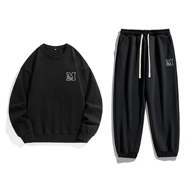 稻草人 潮流经典百搭港风卫衣套装 男女同款