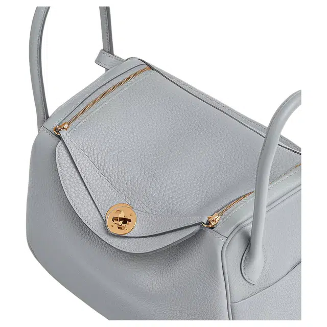 HERMES Lindy 26 Clemence 8U Bleu Glacier