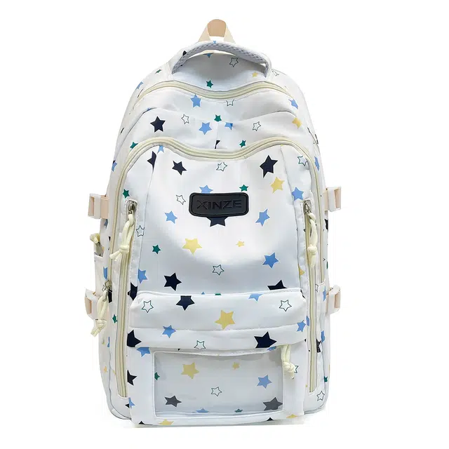 南潇湘 高颜值小清新大容量森系百搭星星 尼龙 双肩包 常规 男女同款情侣款 多色