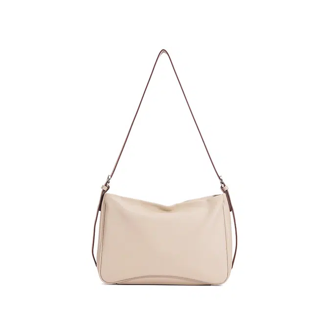 都宝路 质感日常通勤气质简约百搭 聚氨酯合成革 单肩包 常规 女款 米白