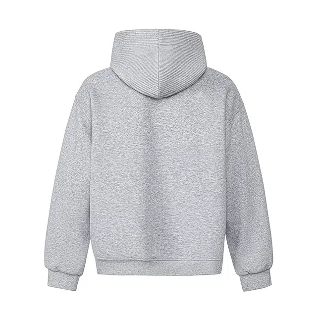 欧路得 美式重磅纽扣连帽男潮牌设计感宽松百搭情侣休闲帽衫外套卫衣 男款