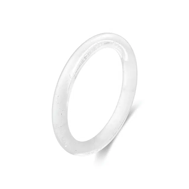 好银坊 新中式国风 晶莹剔透清冷 转运纯净能量百搭小众简约高级感设计#好运天然 白水晶 手镯 女款