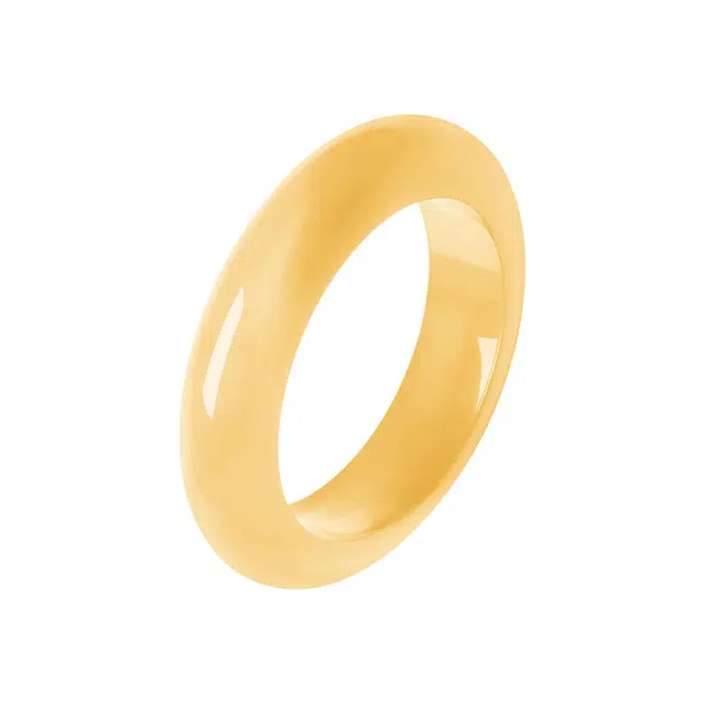 周大生 【蜜糖】素玉素圈新中式国风旗袍搭配 古典小众指环情侣对戒 约会表白上班上学气质百搭复古质感#好运 玉髓 戒指 男女同款情侣款