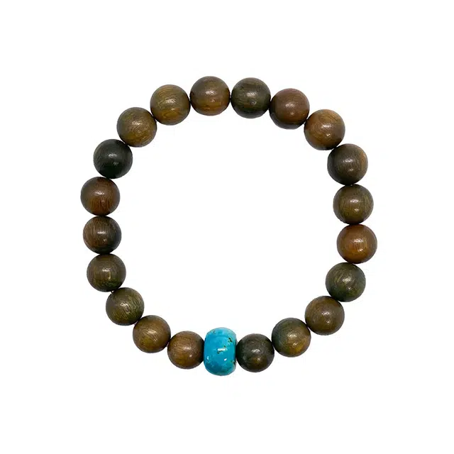 富珠汇 时来运转八方来财新中式国潮小众设计感高级百搭学生手持升职加薪好运 绿檀 手串 男女同款情侣款