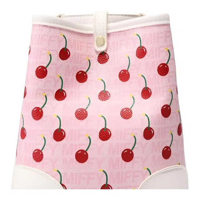 Miffy Cherry Print Bucket Bag Pink