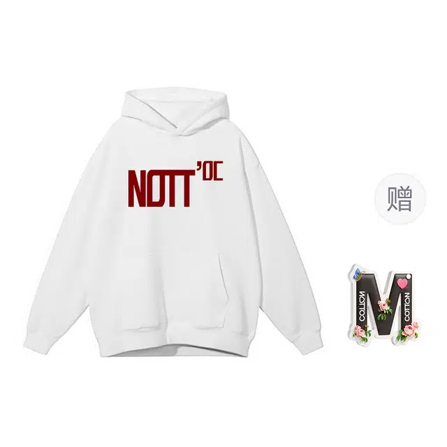 棉购 美式连帽加绒加厚简约宽松长袖重磅情侣秋冬卫衣 男女同款