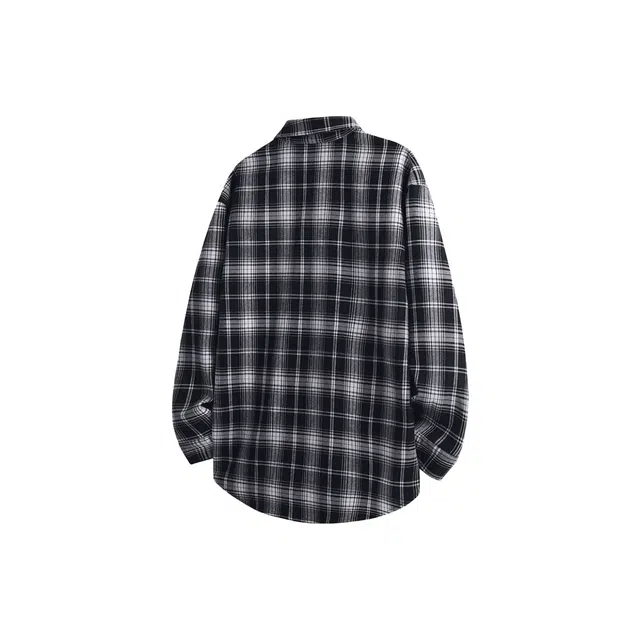 哲源 美式复古潮牌百搭宽松舒适日常通勤垂感慵懒休闲长袖衬衫 男女同款