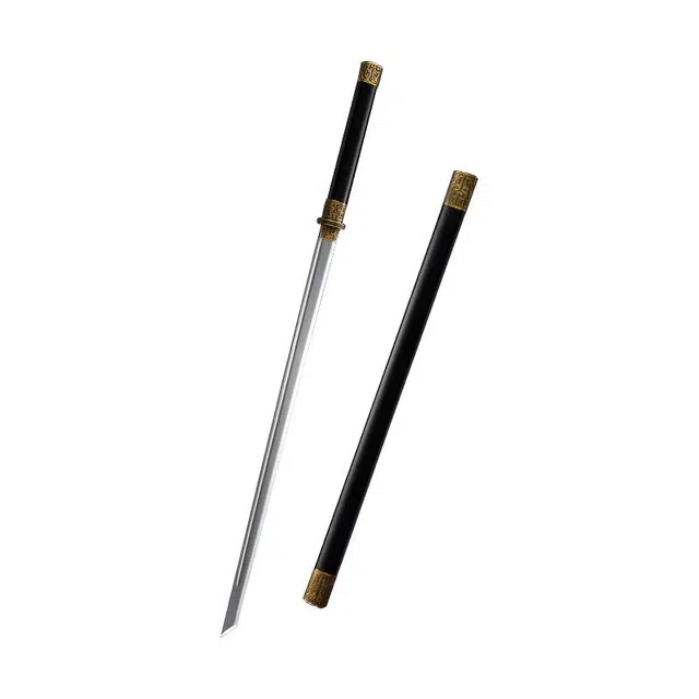 天子剑 盛世唐横刀 高锰钢锻造刀刃 金属鞘锌合金装饰刀剑 兵器摆件未开刃 其他静态模型