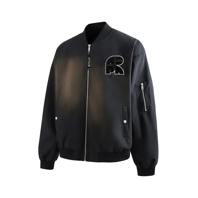 艾梵斯贝 美式复古工装潮流徽章刺绣简约设计款无性别高级感日常通勤百搭少年感高街风时尚运动休闲棒球领夹克 男女同款