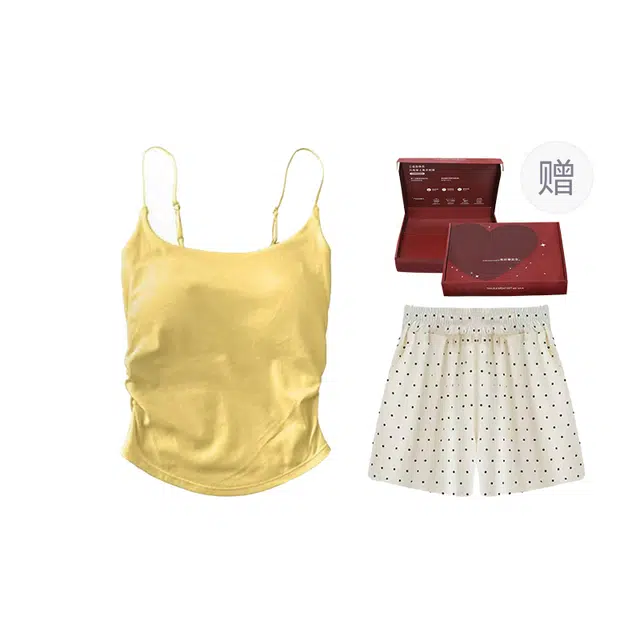 顶瓜瓜 带胸垫家居休闲舒适亲肤款式吊带服睡衣礼盒 女款