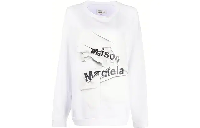 Maison Margiela Logo Crewneck Sweatshirt White
