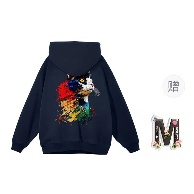 棉购 连帽春秋秋冬加绒加厚潮流舒适学生美式重磅外套卫衣 男女同款