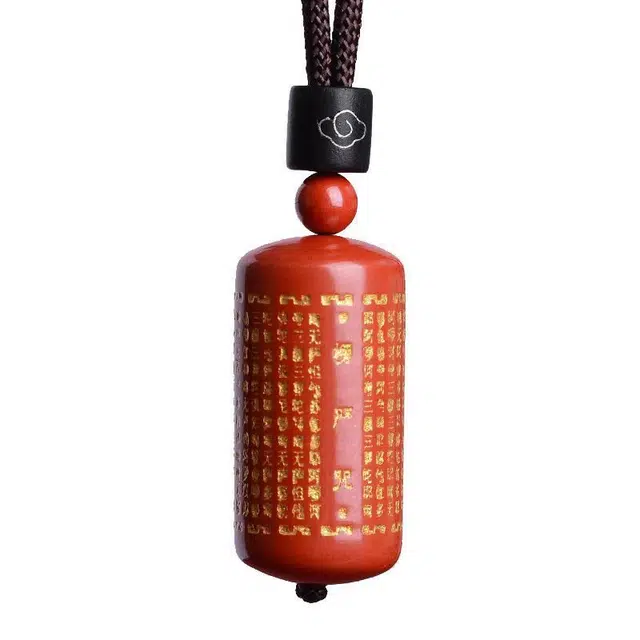 茂琼 楞严咒吊坠随身佩戴平安符佛经挂件小众百搭高级感饰品#好运 朱砂 项链 男女同款情侣款