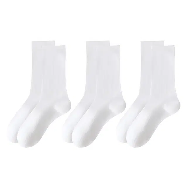 莫代尔 浅色系组合亲肤舒适透气吸湿袜子休闲运动百搭中筒袜 女款