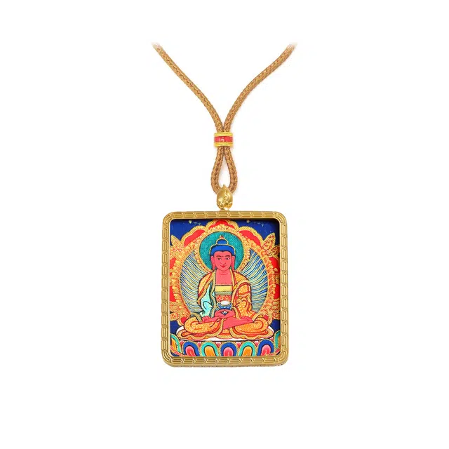 玉临门 未来可期 国风八大守护神唐卡藏式本命佛吊坠 藏传佛教护身符能量加持#好运 合金 项链 男女同款情侣款
