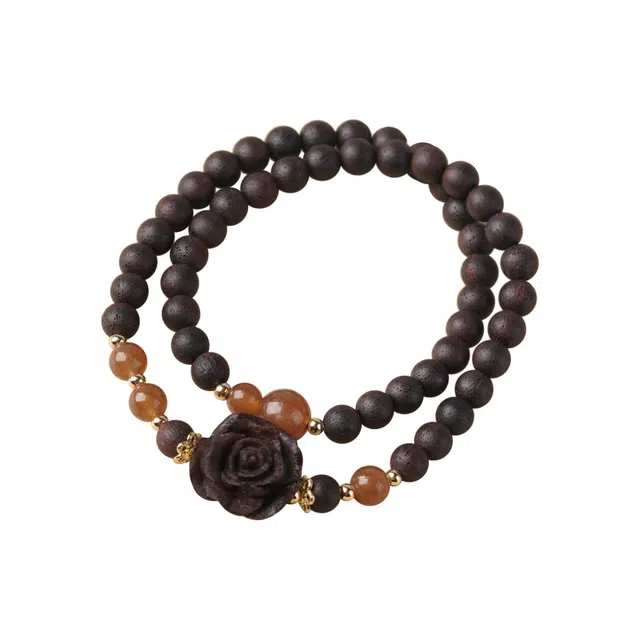 芳缘小傅 玫瑰花国风双圈串珠 正宗简约文玩佛珠转运珠 诸事顺利时来运转八方来财 #好运 降真香 手串 男女同款情侣款