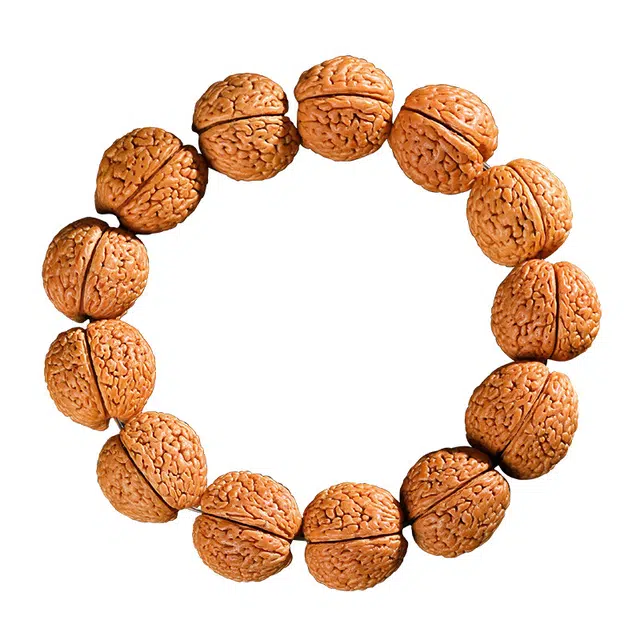 聆听花开 高品质文玩国风复古文艺国潮民族风转运珠小核桃盘玩佛珠小众新中式简约轻奢高级感#好运 桃核 手串 男款