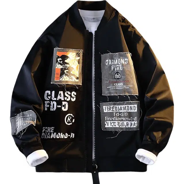 太子龍 潮牌棒球领港风宽松百搭长袖夹克 男款