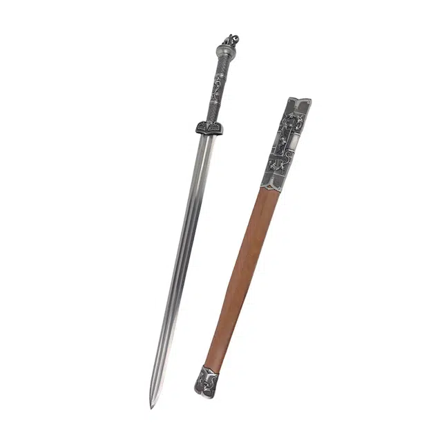 天子剑 螭虎汉剑 百炼花纹钢刀剑未开刃 其他静态模型