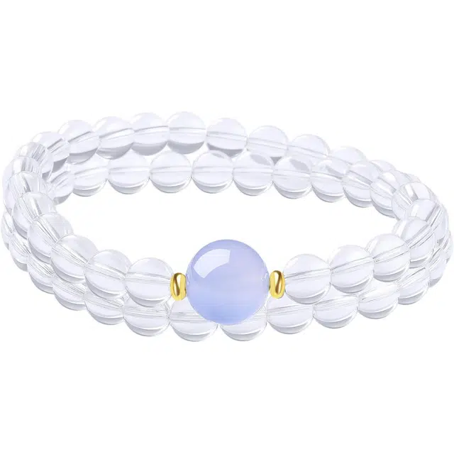 老庙 【水逆退散】算盘转运珠净化负能量平安健康时来运转顺遂招财#好运天然 白水晶 手串 女款