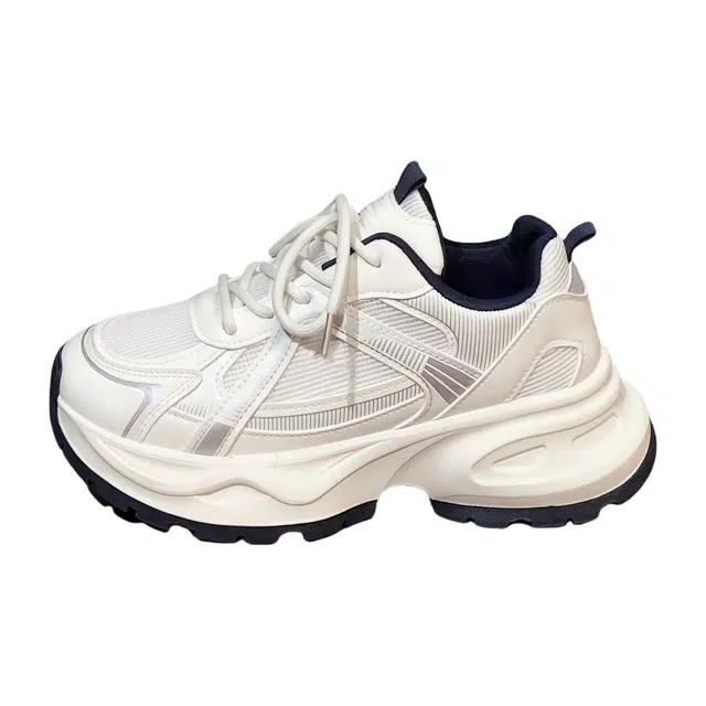 乐乐鱼 百搭厚底时尚舒适休闲运动通勤 低帮 老爹鞋 女