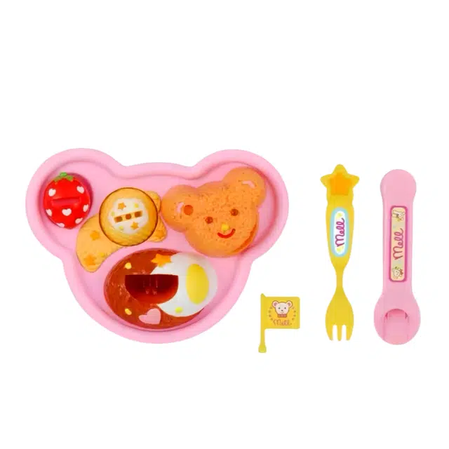 萌舒奇 午餐盒小熊便当拼盘饭盒全套 过家家玩具