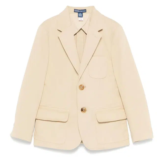 Polo Ralph Lauren FW24 Solid Blazer Jacket Kids Beige
