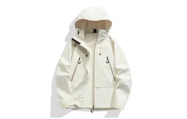 木林森 山系户外登山骑行徒步野营适简约纯色防风防小雨日常通勤运动休闲防水拉链连帽外套夹克 男女同款