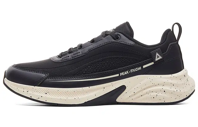 匹克 态极轻逸 基础入门跑 日常通勤 漫步减震包裹性回弹耐磨轻便透气防滑 低帮 休闲跑步鞋 女款 黑浅卡其