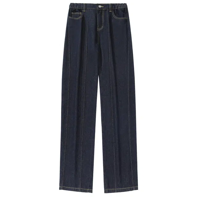 寻星记 秋季 舒适休闲宽松直筒裤牛仔裤 男女同款