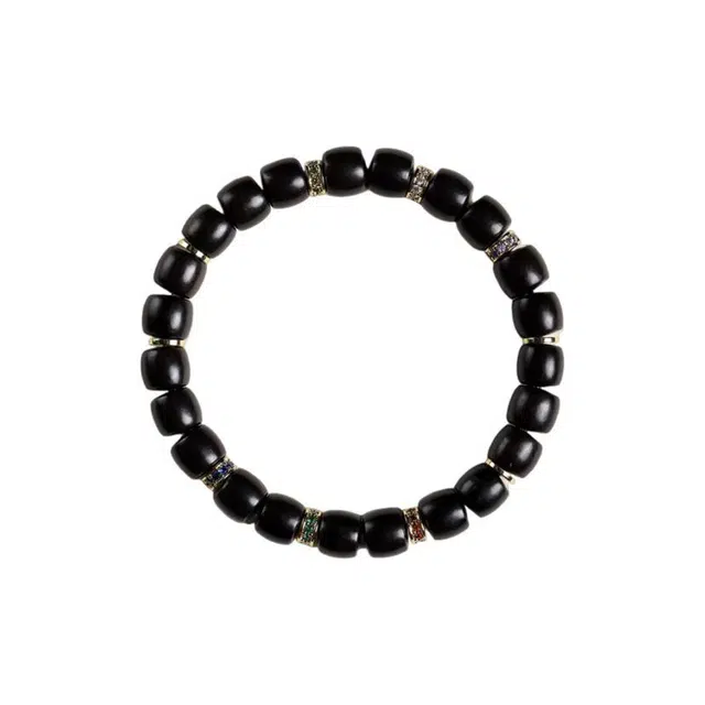 郁馨 高级感精品直切休闲盘玩佛珠隔片 国潮复古本命年转运招财纳福 考研考试上岸#好运 檀木 手串 男女同款情侣款