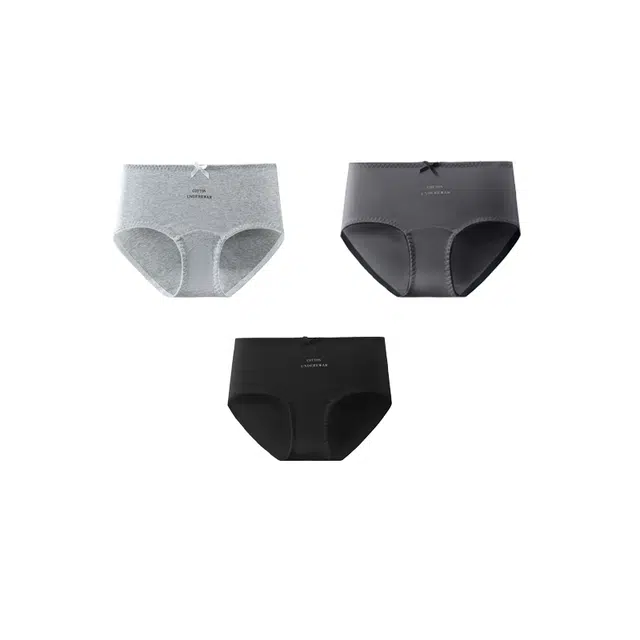 草本初色 甜美蕾丝边性感透气三角裤全棉裆可爱少女学生高弹中腰短裤抑菌防夹臀不勒腿内裤 女款