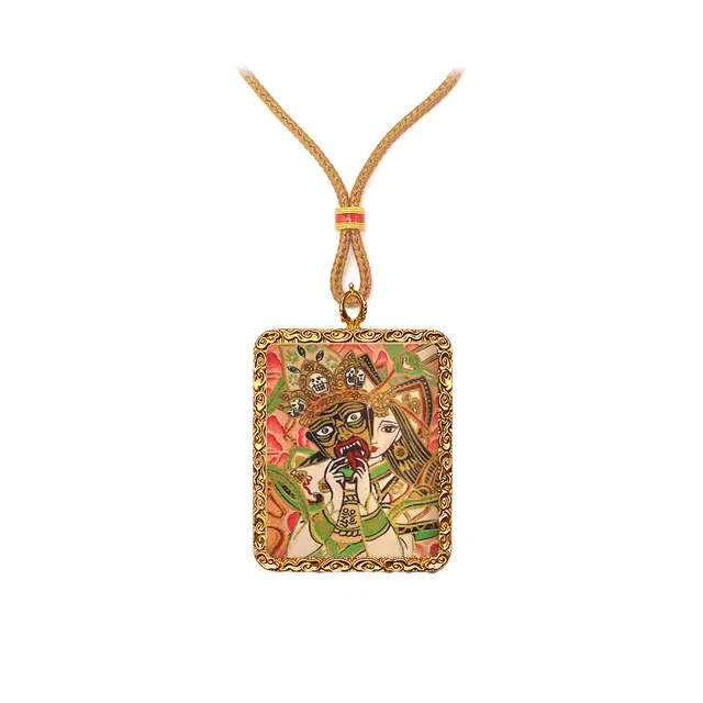 【发财的风吹不停】 玉临门 时来运转国风扎基拉姆前世今生唐卡藏式财神吊坠 藏传佛教护身符能量#好运 合金 项链 男女同款情侣款