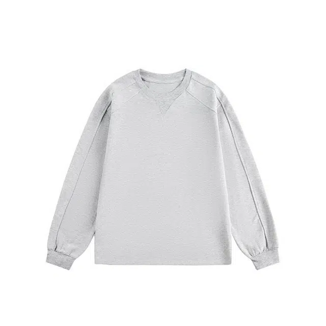 花蔓色 宽松圆领休闲长袖卫衣 女款