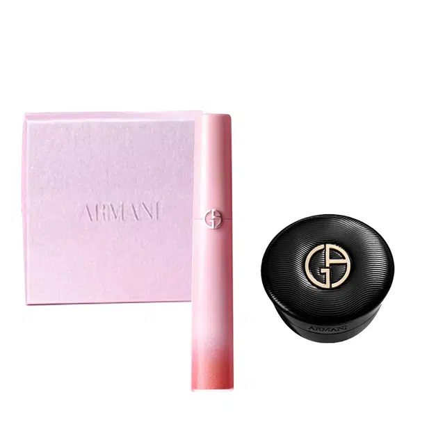 阿玛尼 七夕限定口红气垫彩妆套装 清透气色