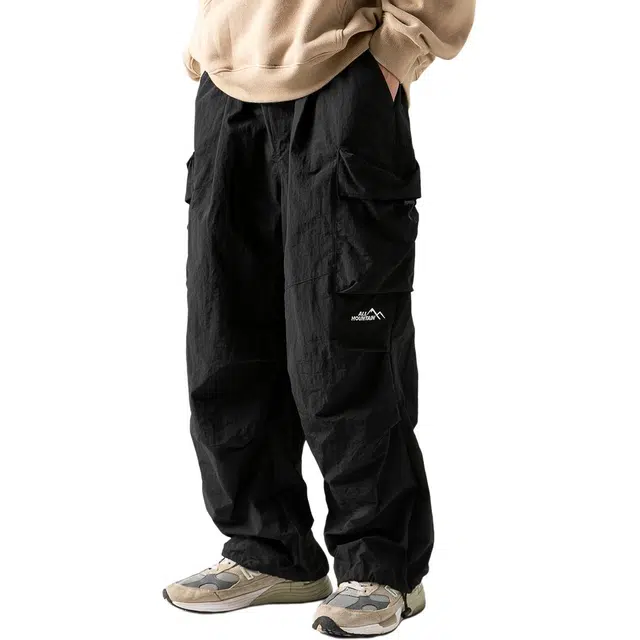 洞洞拐 纯色系带户外运动休闲裤工装裤 男女同款