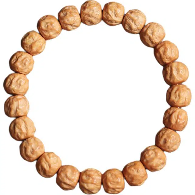 得笙陌 【龙蛇之变】全品精工雕刻玉化皮质易上手易盘玩国潮新中式原生态#好运 猴头核桃 手串 男女同款情侣款