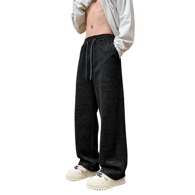 一碗士多 美式小众百搭时尚青春千鸟格经典通勤运动户外登山机能痞帅垂感显瘦亲肤舒适宽松阔腿裤休闲裤 男女同款