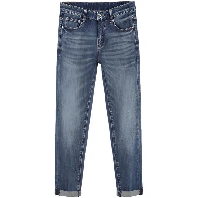 特斯型 轻奢高端潮牌弹力修身小脚高端牛仔裤 男款