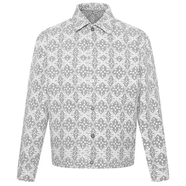 利郎 休闲满版提花时尚百搭潮流翻领短款秋季夹克外套 男款